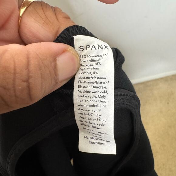 Spanx Ponte Perfect Sleeveless Jumpsuit Black 2X Tall Wide Leg Workwear Office - Picture 6 of 15